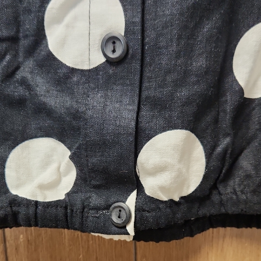 Tabitha Black and White Boxy Polka Dot Blouse - Picture 6 of 6